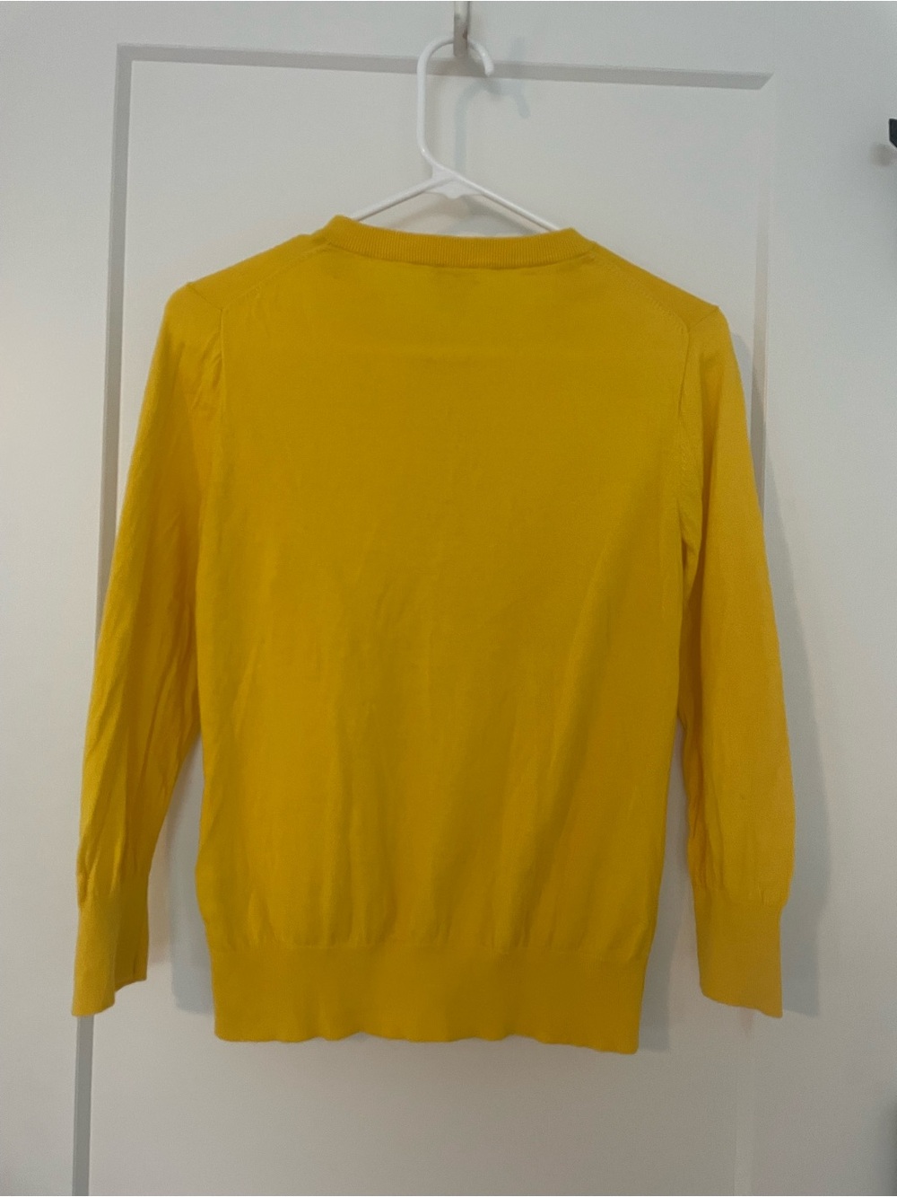 J. Crew Canary Yellow Crewneck Button Cardigan - Picture 2 of 2